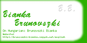 bianka brunovszki business card